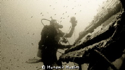 Candid shot of diver taking photo at Tioman Island, Malaysia by Munawir Muslim 